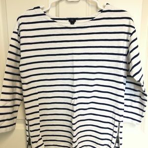 J Crew Top with Side Zips Size S